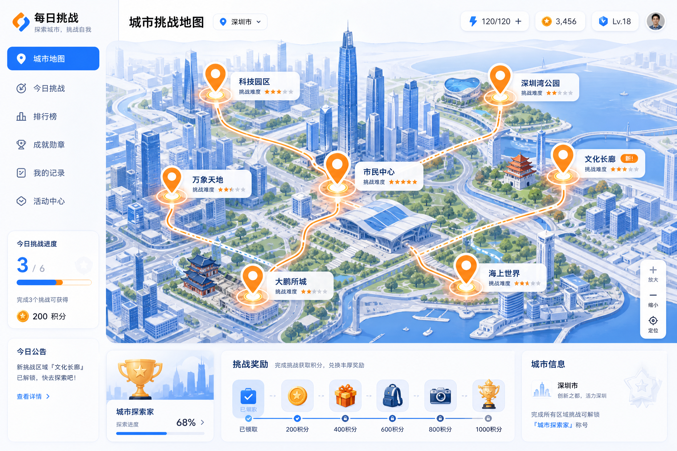 每日大赛城市挑战地图首屏图